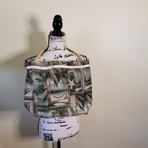 Tapestry Beach Palm Tree Star Fish Tote Bag - Picture 2 of 8